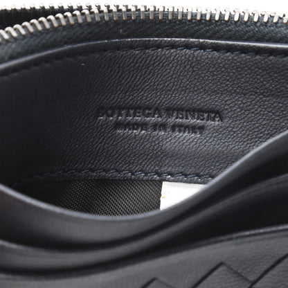 Bottega Veneta Calfskin Intrecciato Zip Card Holder Black 6 of 7