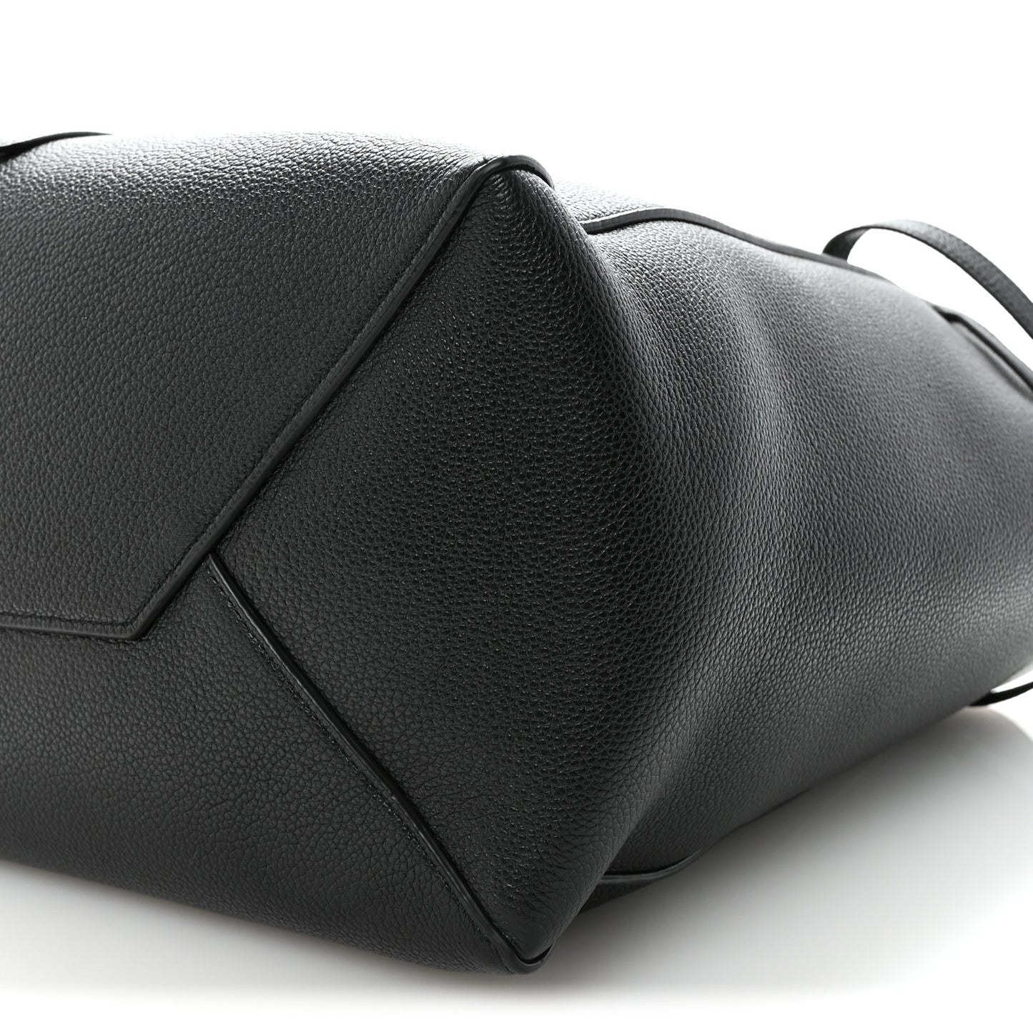 Soft Grained Calfskin Small Belt Cabas Phantom Black