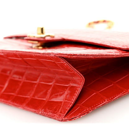 Chanel Shiny Alligator Small Single Flap Red 10 of 10