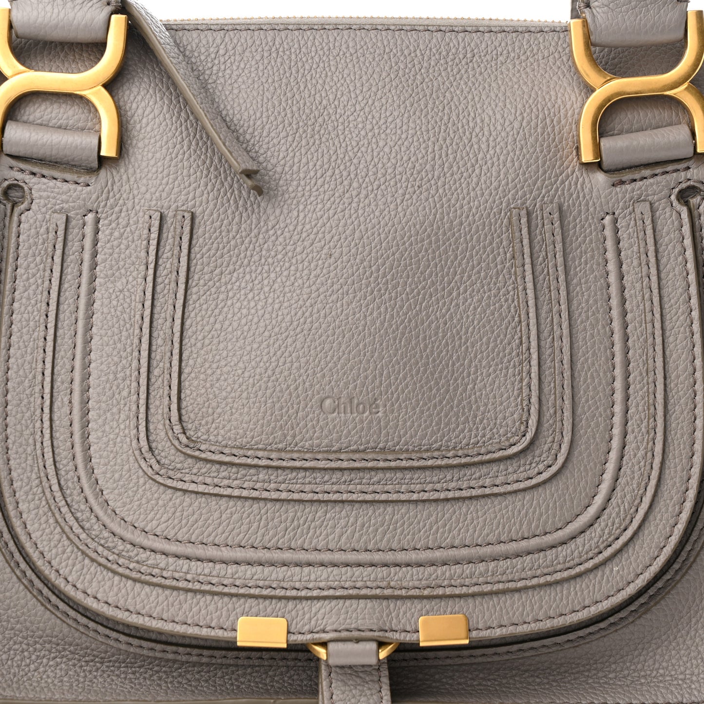 Calfskin Small Marcie Satchel Cashmere Grey