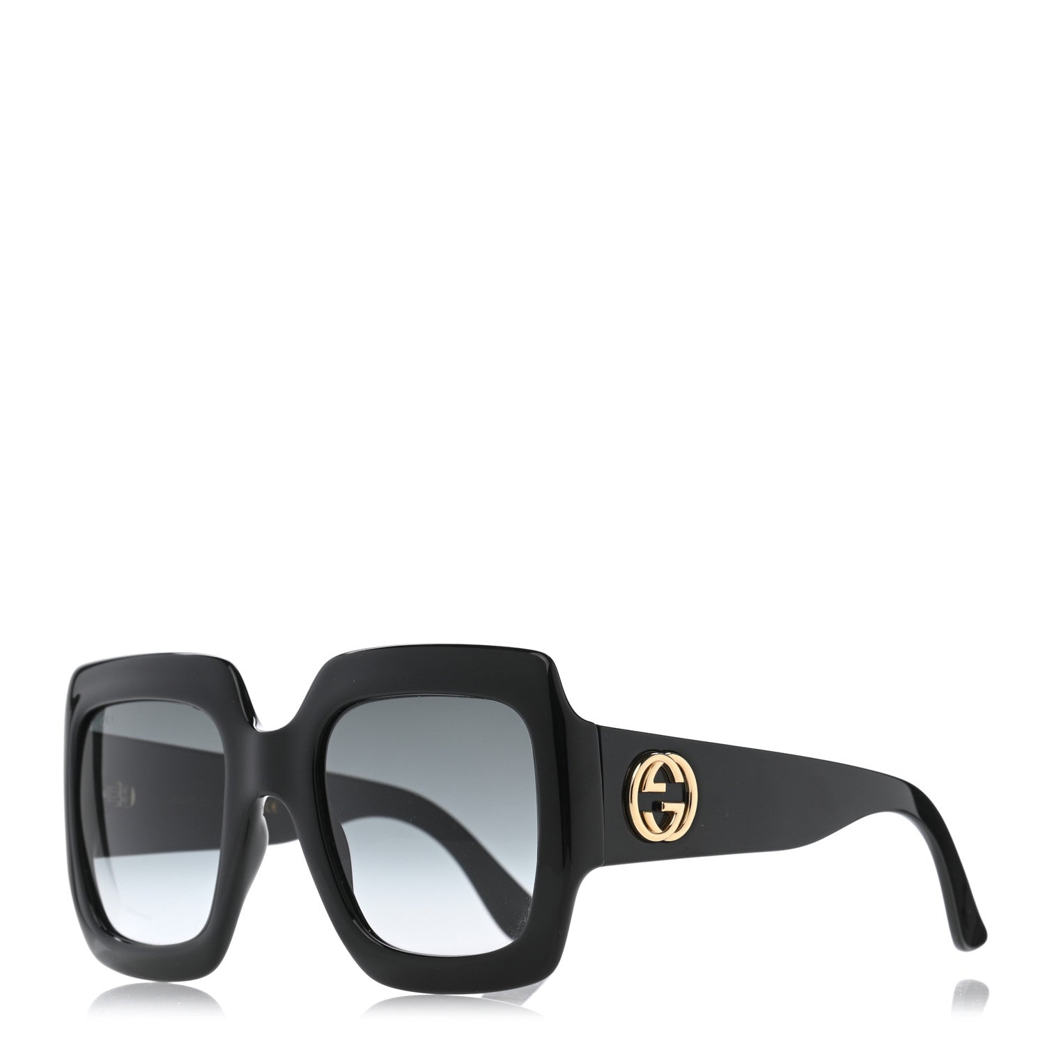 Gucci Acetate Square Frame Sunglasses GG0053S Black 1 of 8