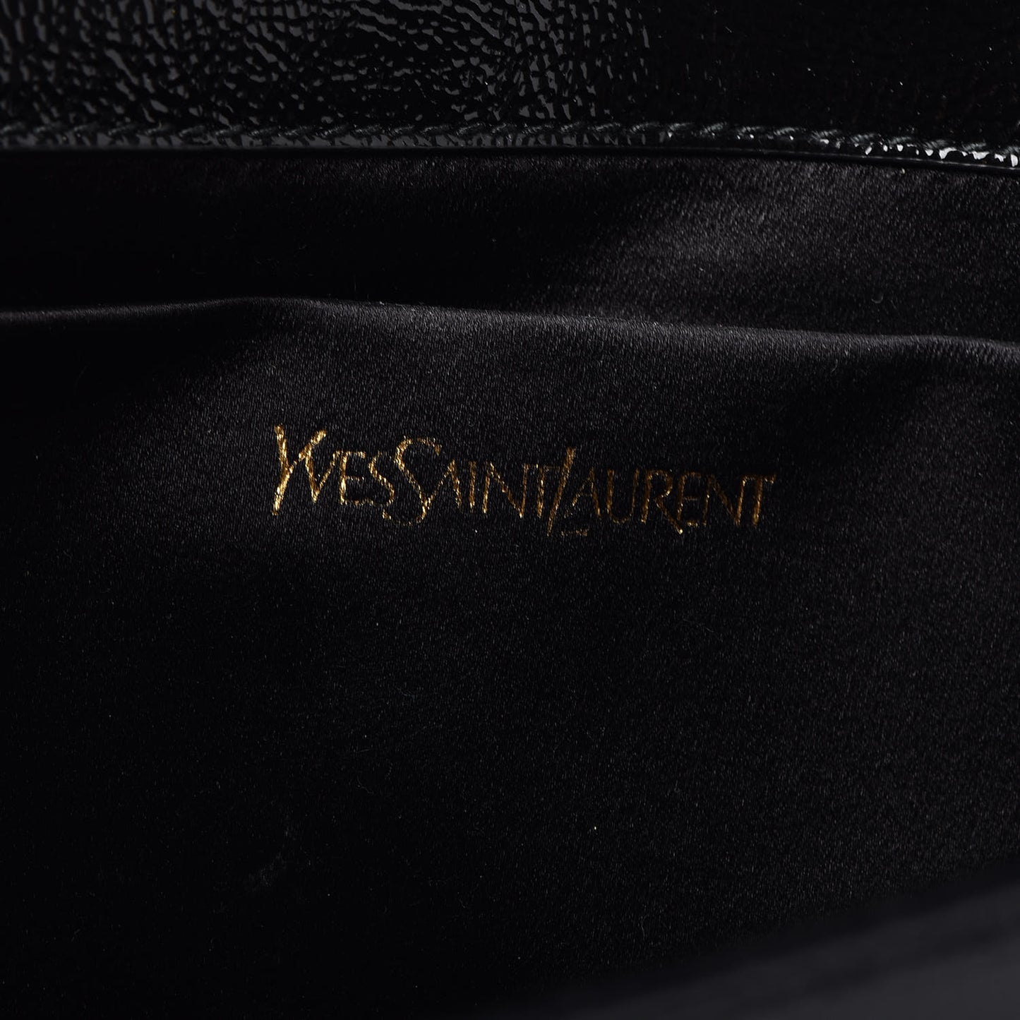 Textured Patent Monogram Large Belle De Jour Clutch Black