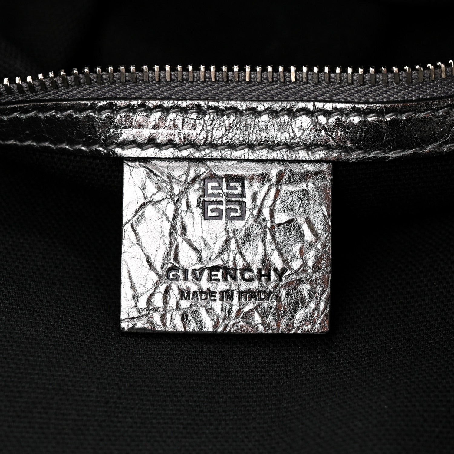 Givenchy Metallic Calfskin Medium Voyou Bag Silver 6 of 11