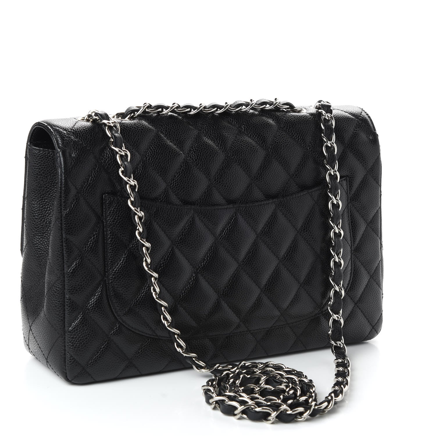Chanel Caviar Quilted Jumbo Single Flap Black 3 of 11