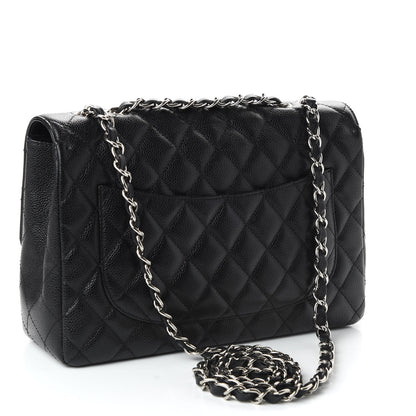 Chanel Caviar Quilted Jumbo Single Flap Black 3 of 11