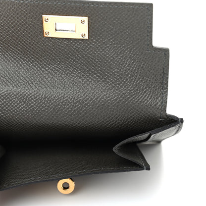 Hermes Epsom Kelly Pocket Compact Wallet Vert De Gris 5 of 7