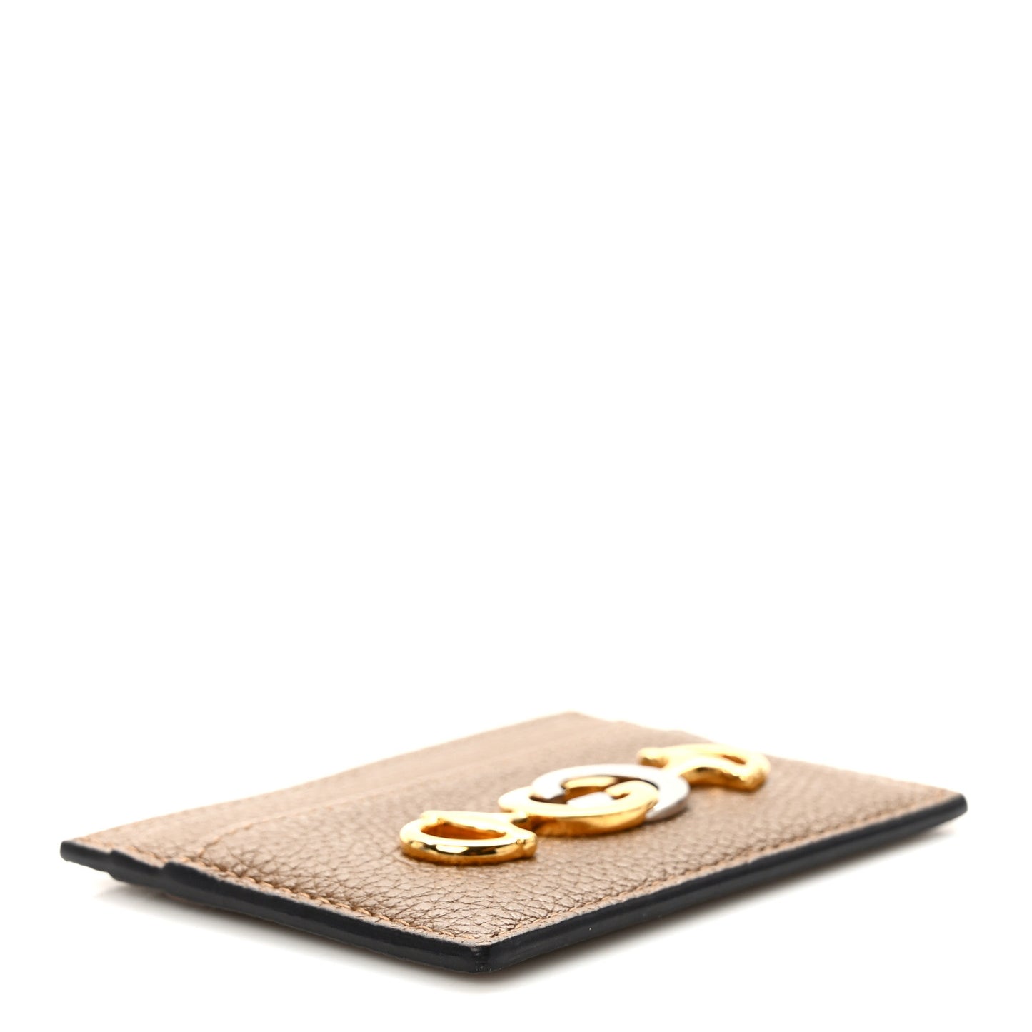 Grainy Calfskin Zumi Card Holder Friky Taupe