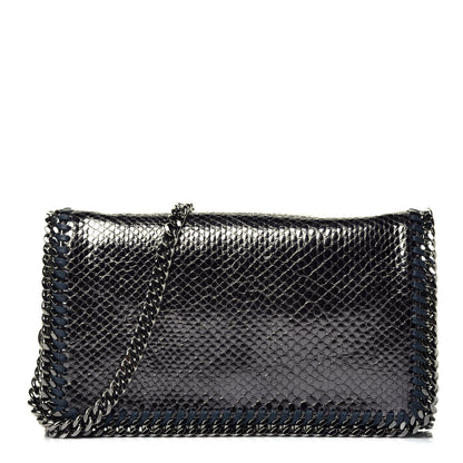 Stella McCartney Metallic Snake Print Falabella Crossbody Bag Ruthenium 1 of 9
