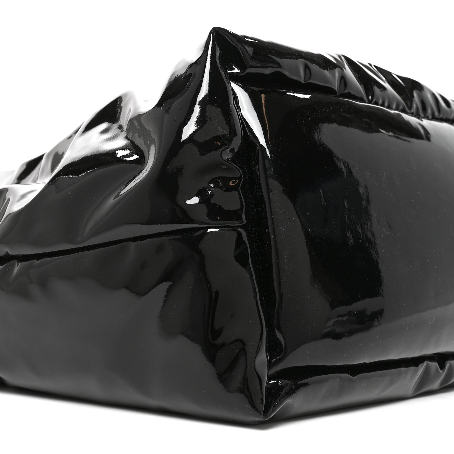 Saint Laurent Patent Wide Puffer Maxi Tote Black 8 of 9