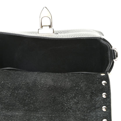 Valentino Garavani Pebbled Calfskin Mini Rockstud Crossbody Bag Black 8 of 9