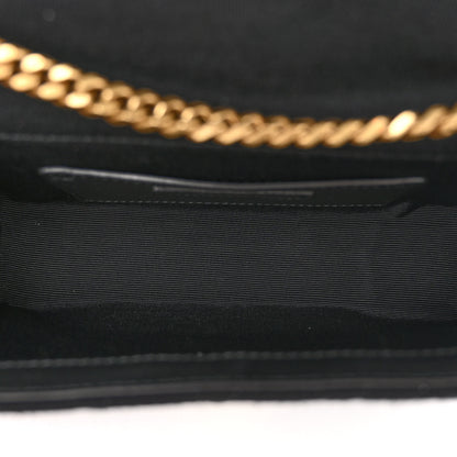 Saint Laurent Jersey Mixed Matelasse Triquilt Small Monogram Satchel 5 of 9