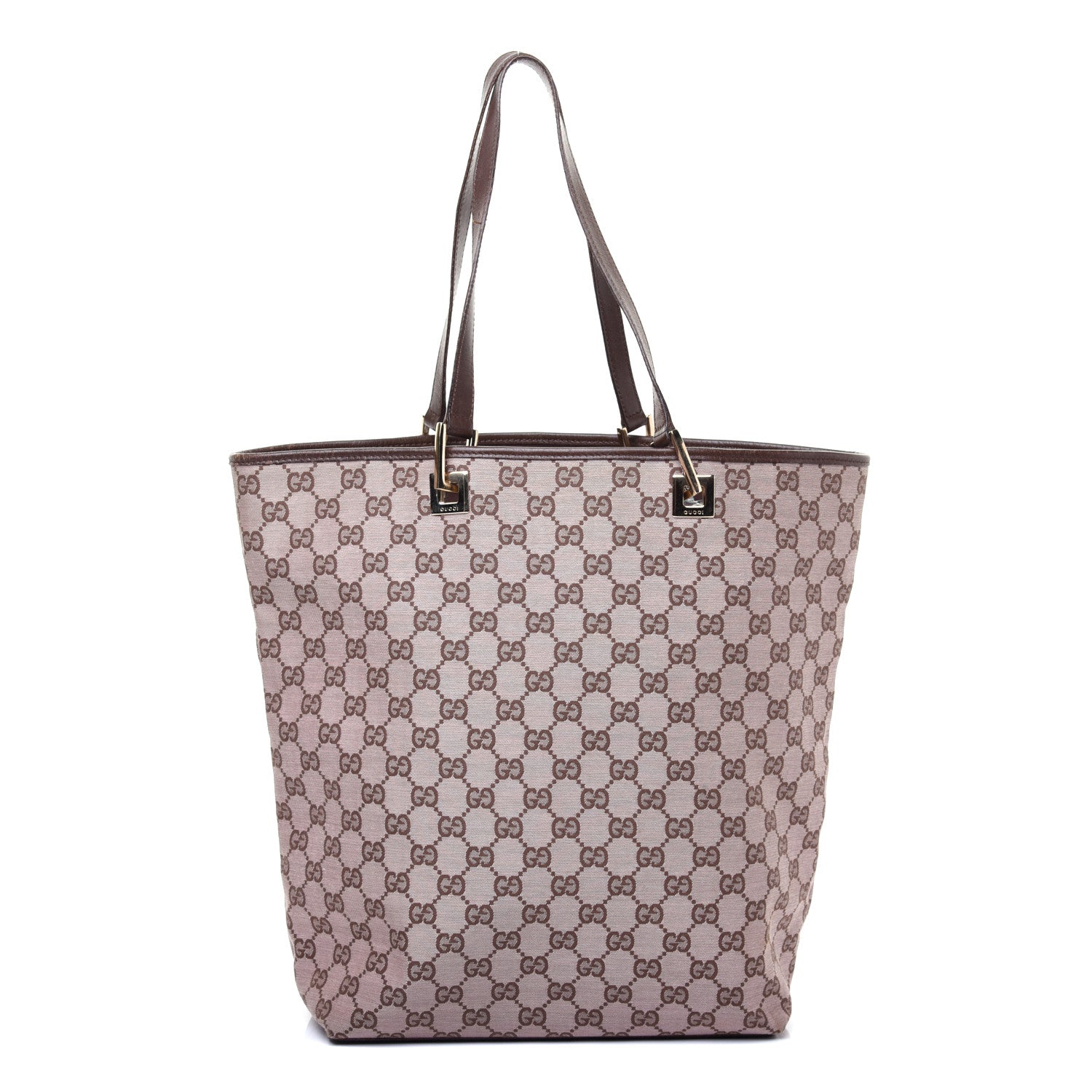 Gucci Monogram Large Bucket Tote Dark Brown 1 of 10