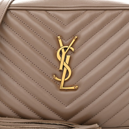 Saint Laurent Calfskin Matelasse Monogram Lou Camera Bag Dark Beige 8 of 14