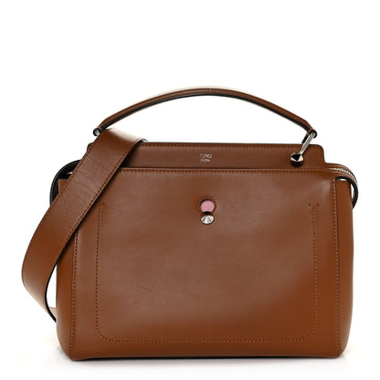 Fendi Vitello Baltico Dolce DotCom Satchel Corteccia Bubblegum 1 of 10