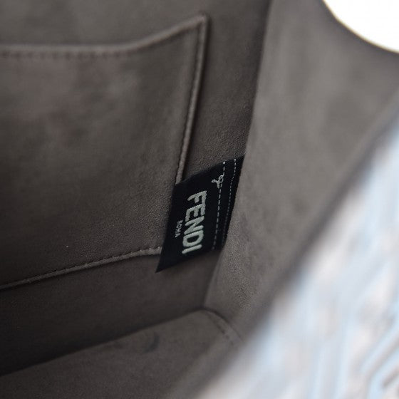 Vitello Century F is Fendi Whipstitch Threads FF Embossed Kan I Shoulder Bag Tobacco Orzo