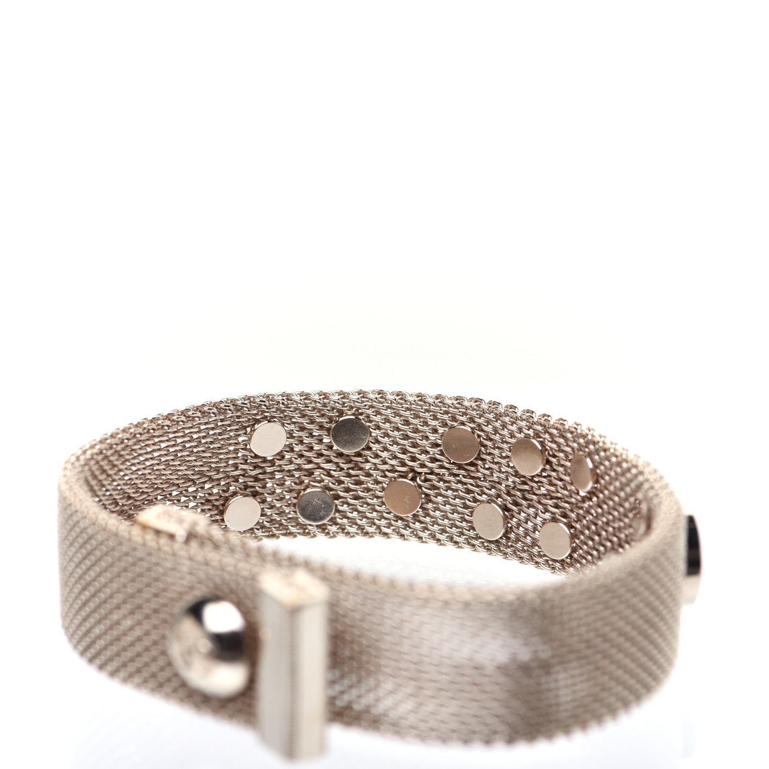 Chanel Metal Mesh Logo Bracelet Gold 5 of 9