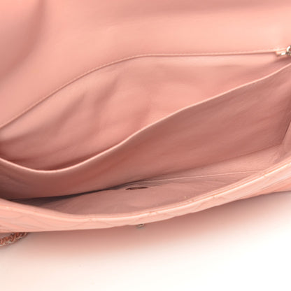 Chanel Patent Quilted Clutch With Chain Flap Light Pink 5 of 15