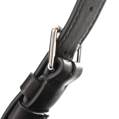 The Row Polished Saddle Calfskin Large N/S Park Belt Bag Dark Brown 10 of 11