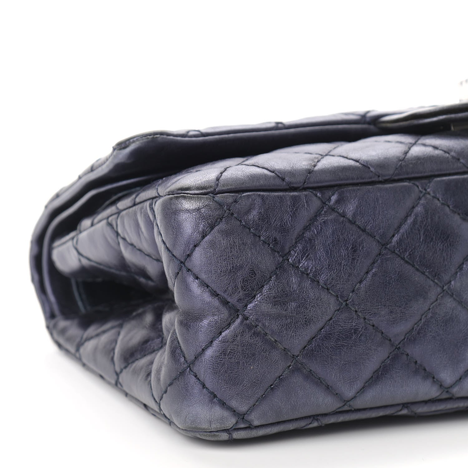 Chanel Metallic Aged Calfskin Quilted 2.55 Reissue 225 Flap Blue 8 of 21