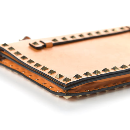 Valentino Garavani Nappa Rockstud Wristlet Clutch Orange Fluo 6 of 10