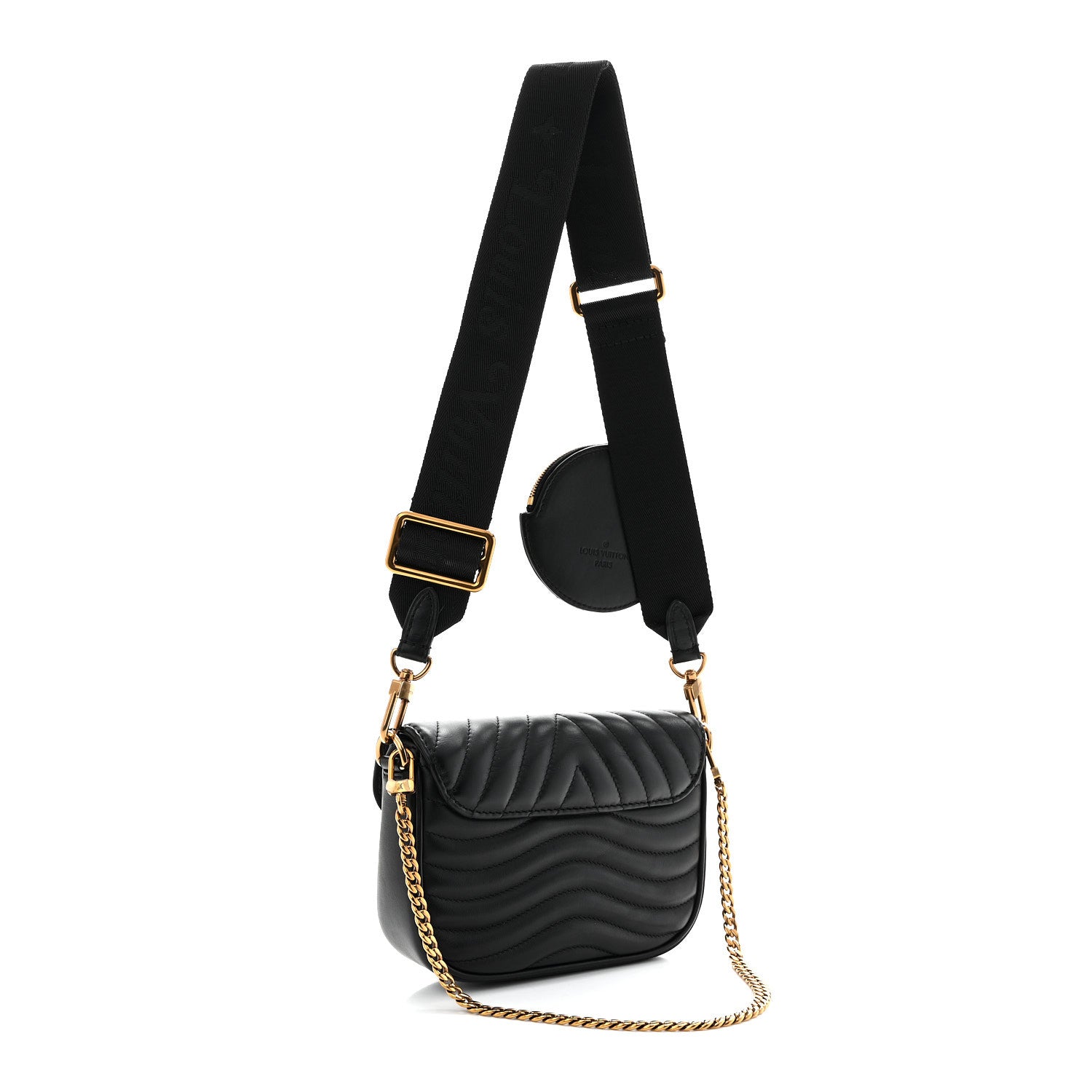 Louis Vuitton Calfskin New Wave Multi Pochette Black 3 of 9
