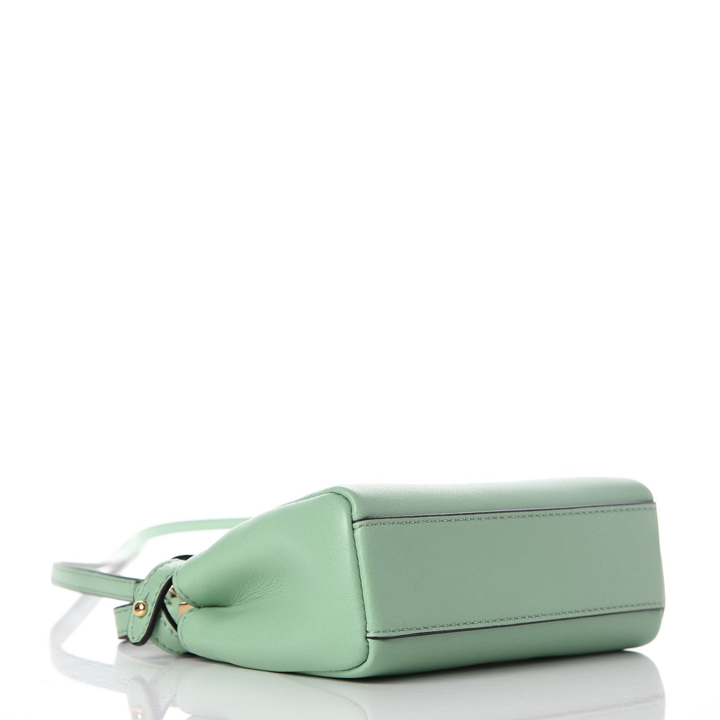 Shiny Nappa Micro Peekaboo Iconic Satchel Verde Acqua