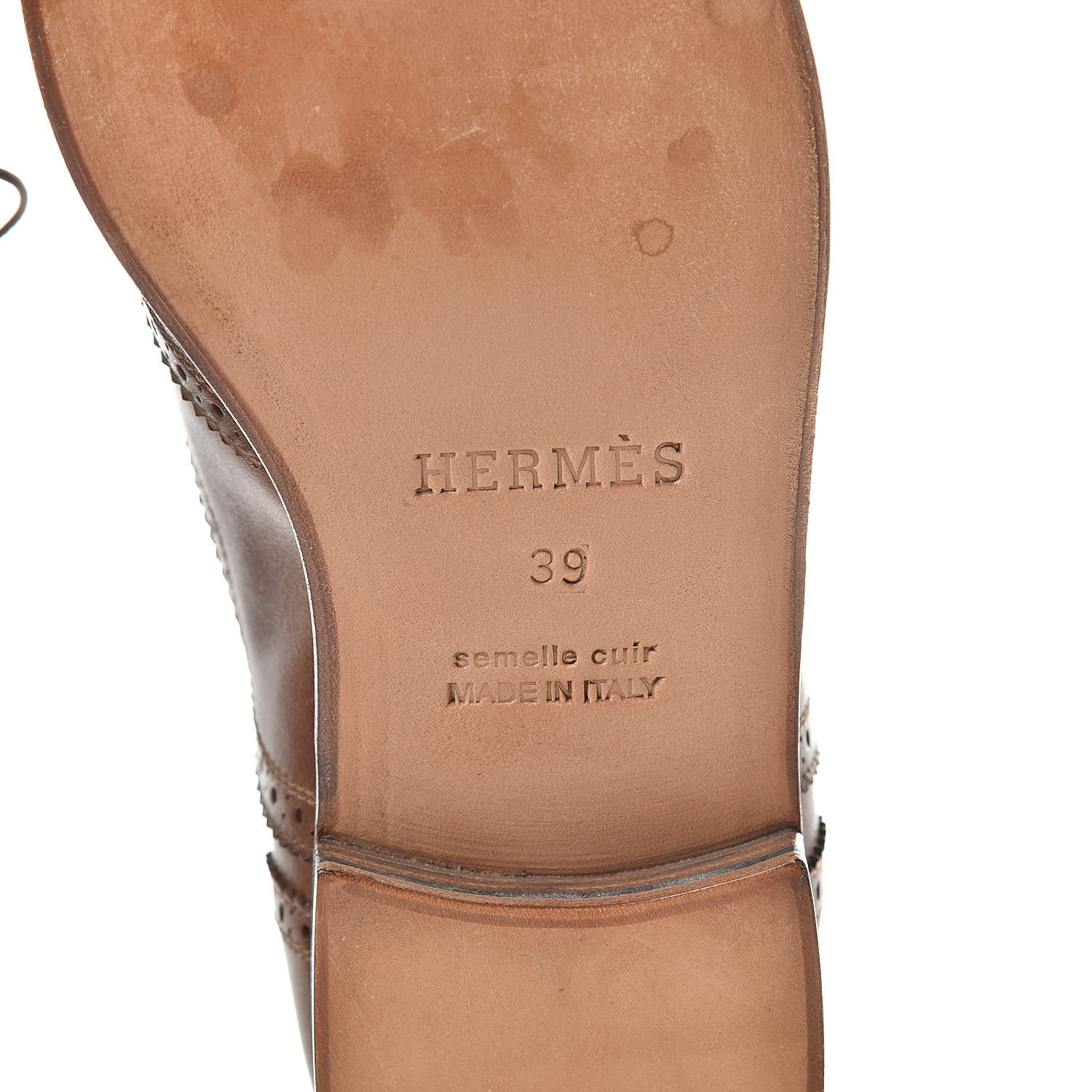 Hermes Calfskin Womens Brogues Oxfords 39 6 of 9