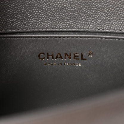Chanel Caviar Quilted Medium Boy Flap Grey 6 of 10