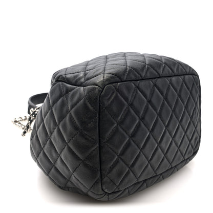 Chanel Lambskin Quilted CC Chain Drawstring Tote Black 4 of 10