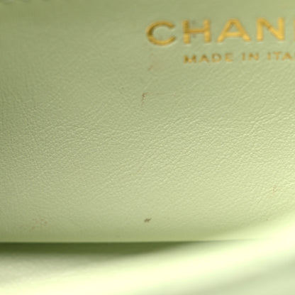Chanel Lambskin Quilted Mini Pearl Crush Flap Light Green 11 of 12