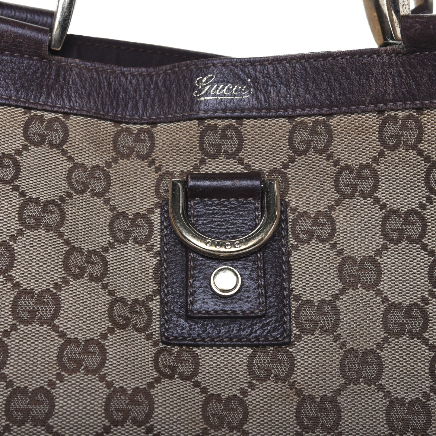 Monogram Large Abbey Tote Dark Brown