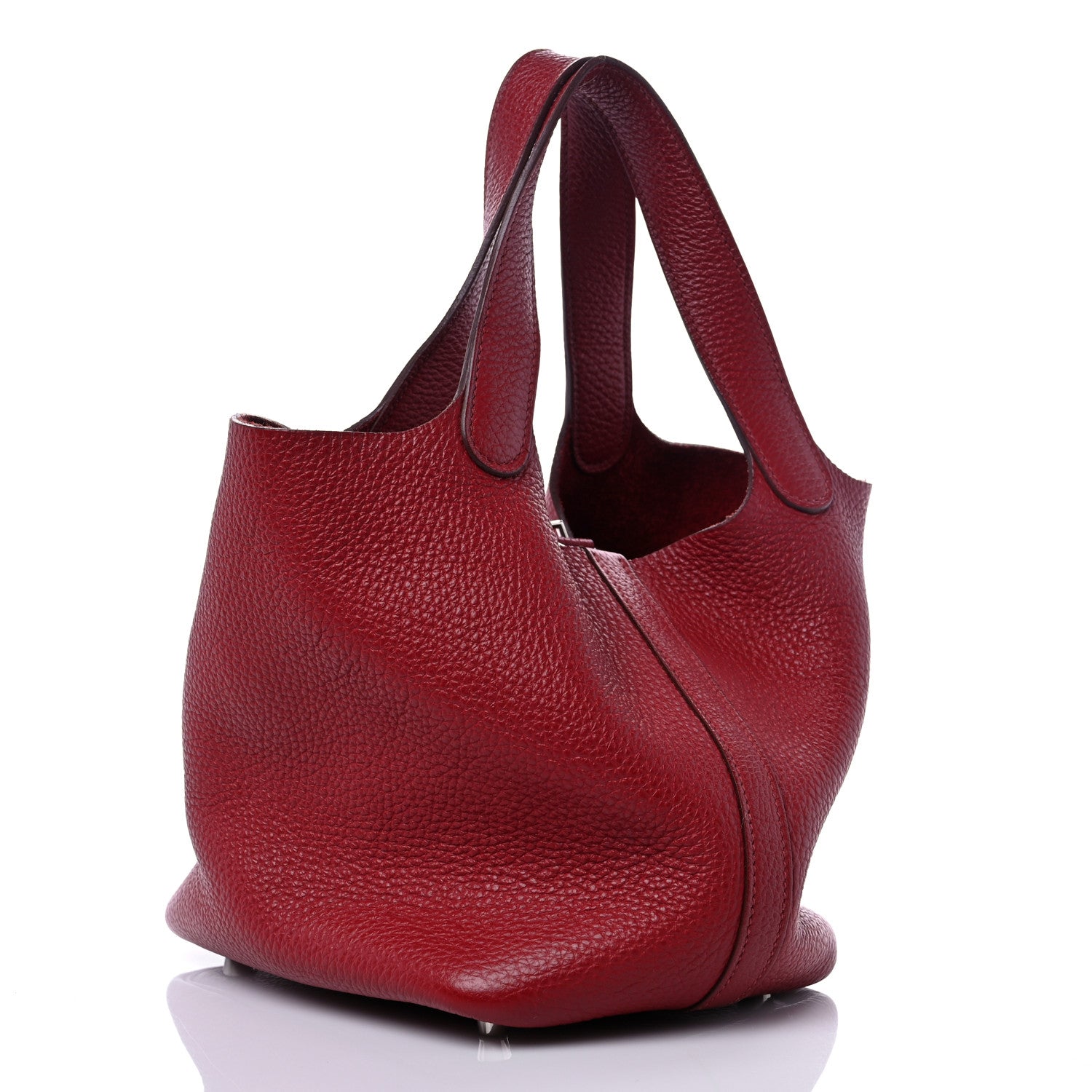 Hermes Taurillon Clemence Picotin Lock 18 PM Rubis 3 of 13