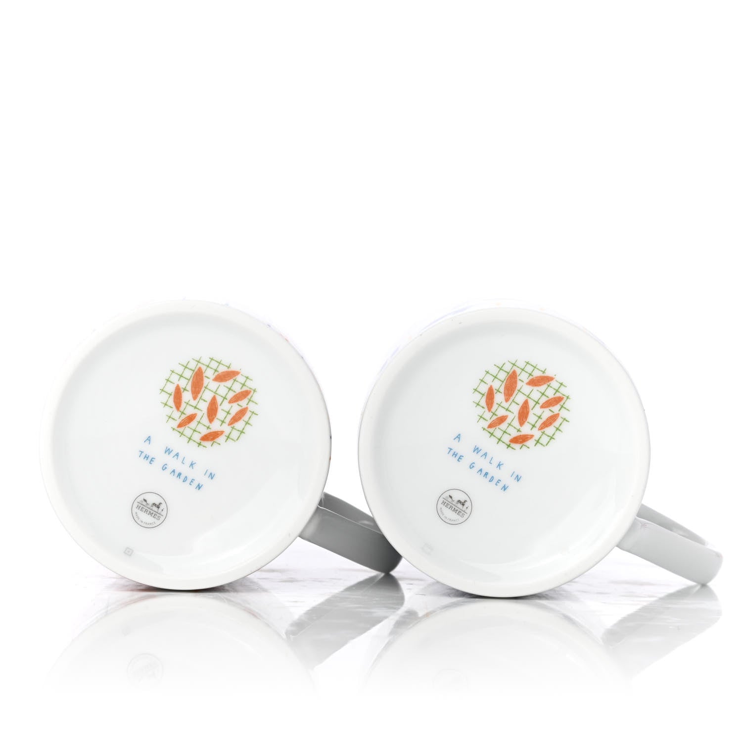 Hermes Porcelain A Walk In The Garden Mug Set of 2 4 of 5