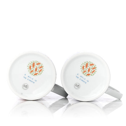 Hermes Porcelain A Walk In The Garden Mug Set of 2 4 of 5