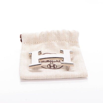 Hermes Palladium Strie 32mm H Belt Buckle 4 of 4