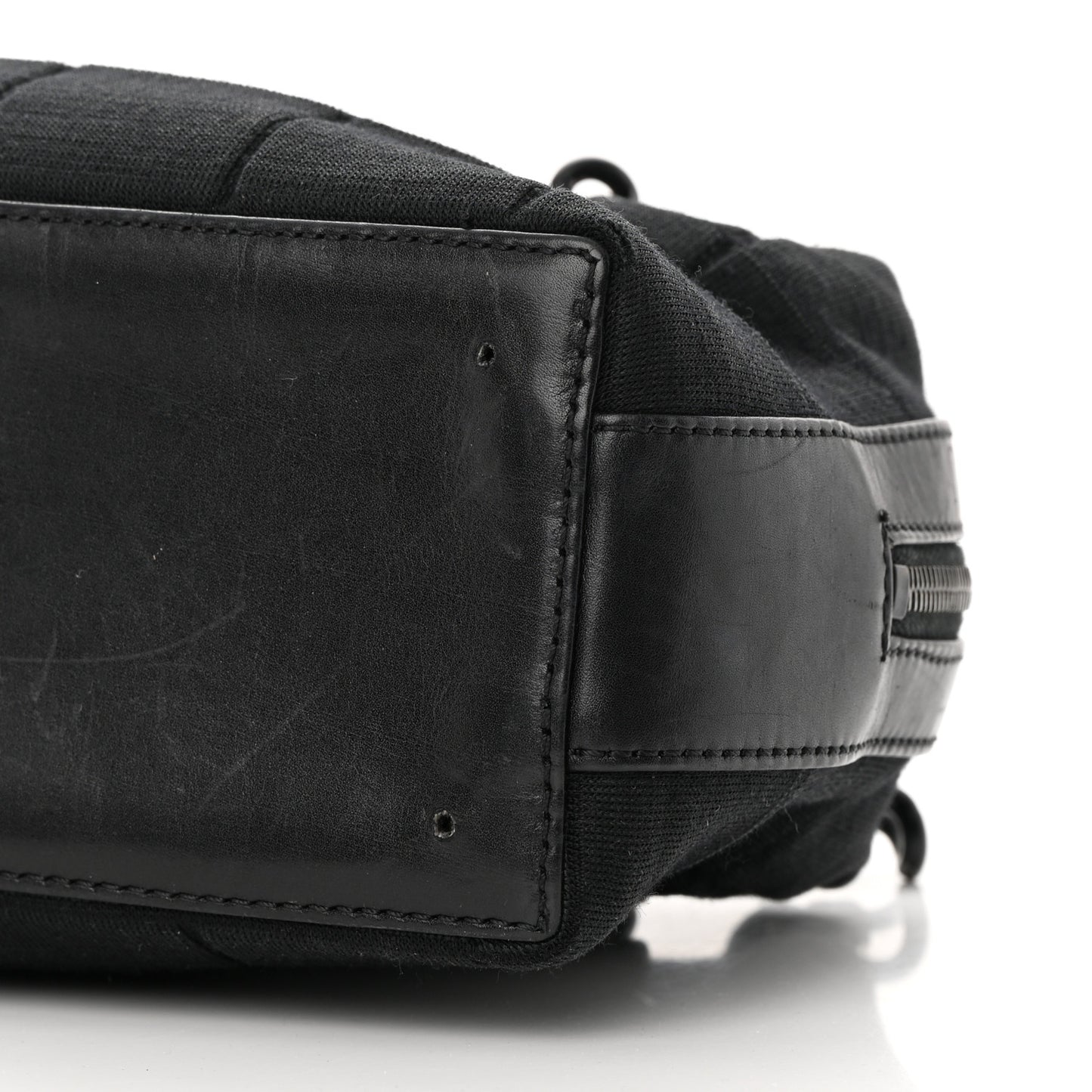 Jersey Quilted Chocolate Bar Shoulder Bag Black