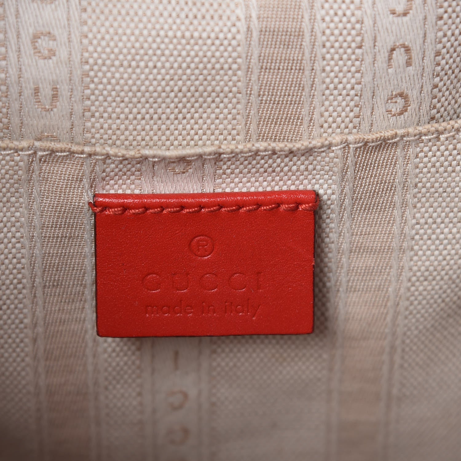 Gucci HIlary Lux GG Monogram Embossed Studded Small Bucket Bag Tobasco 6 of 9
