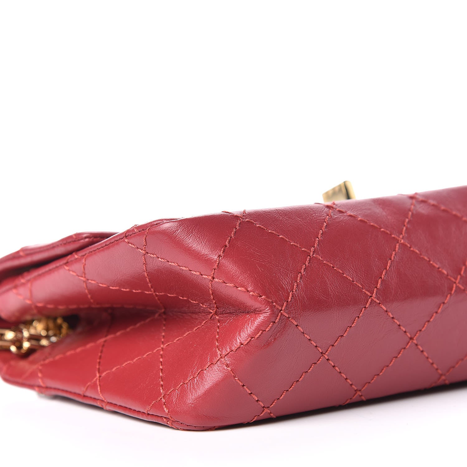 Chanel Aged Calfskin Quilted 2.55 Reissue Mini Flap Red 6 of 12