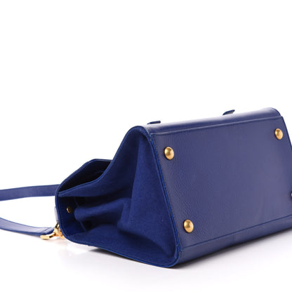 Saint Laurent Calfskin Canvas Small Muse Two Blue 9 of 13