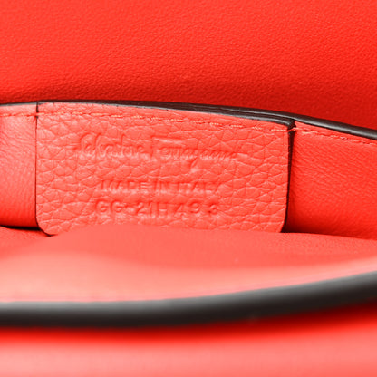 Salvatore Ferragamo Calfskin Small Margot Top Handle Satchel Candy Apple Red 6 of 9