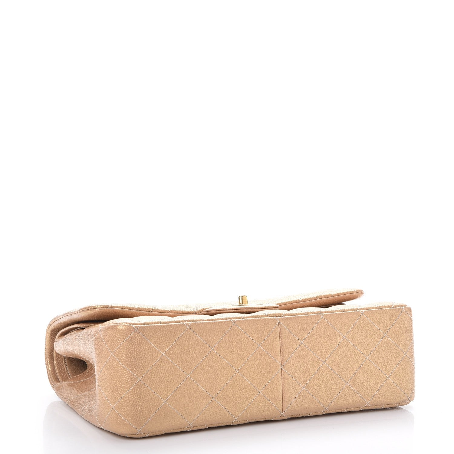 Chanel Pearly Caviar Quilted Jumbo Double Flap Gold 5 of 9