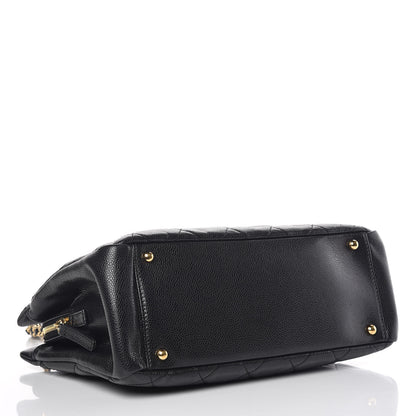 Chanel Caviar Quilted CC Timeless Soft Tote Black 4 of 10