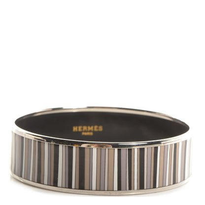 Hermes Enamel Printed Stripes Wide Bracelet 70 1 of 5