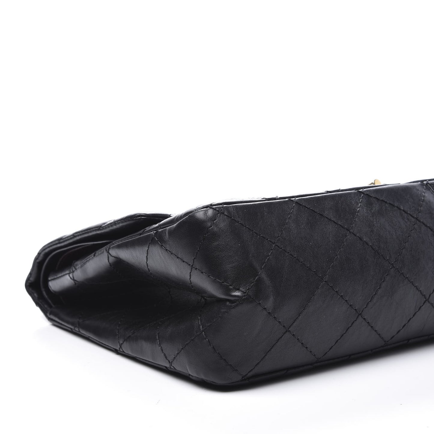 Aged Calfskin Quilted 2.55 Reissue 227 Flap Black