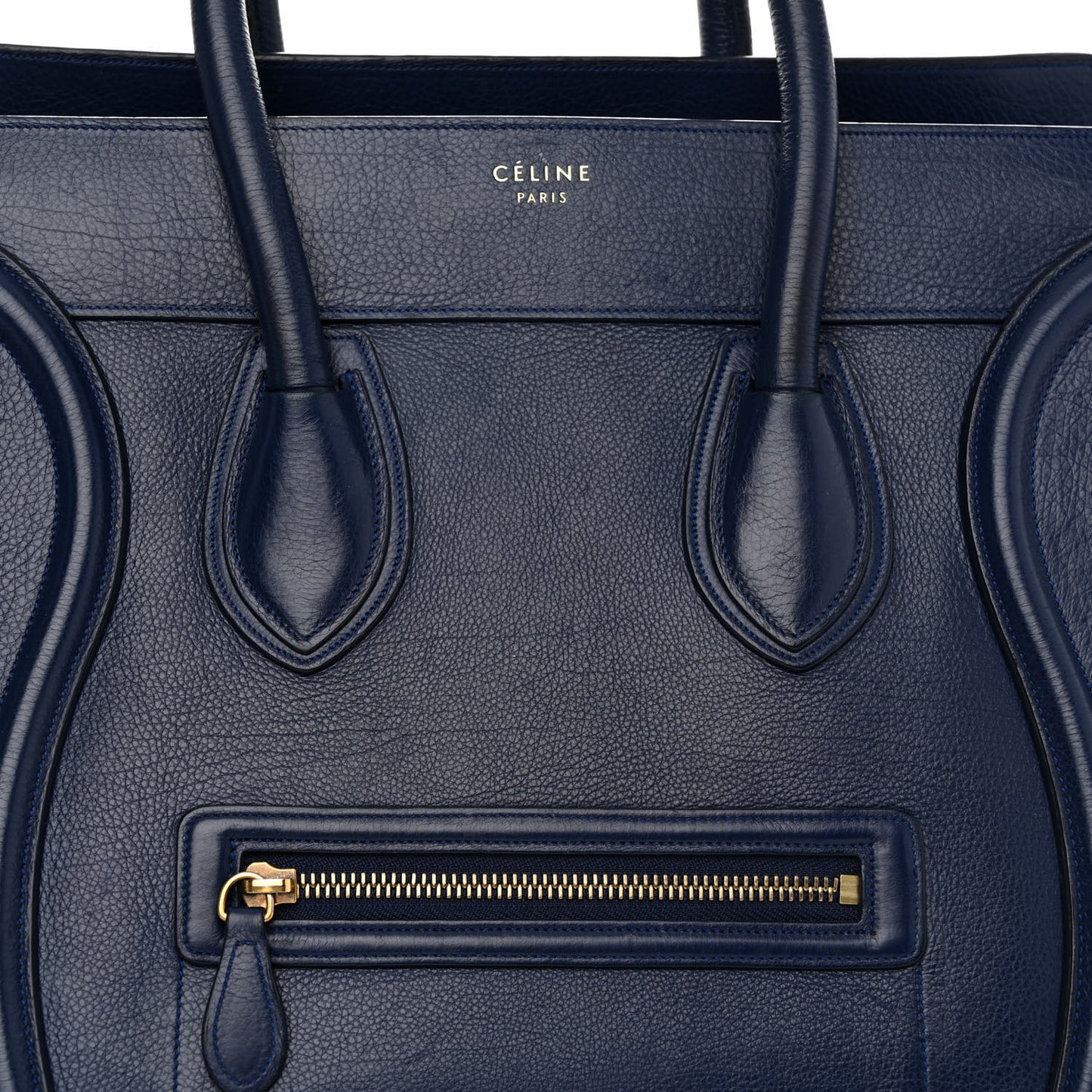 Drummed Calfskin Mini Luggage Ink