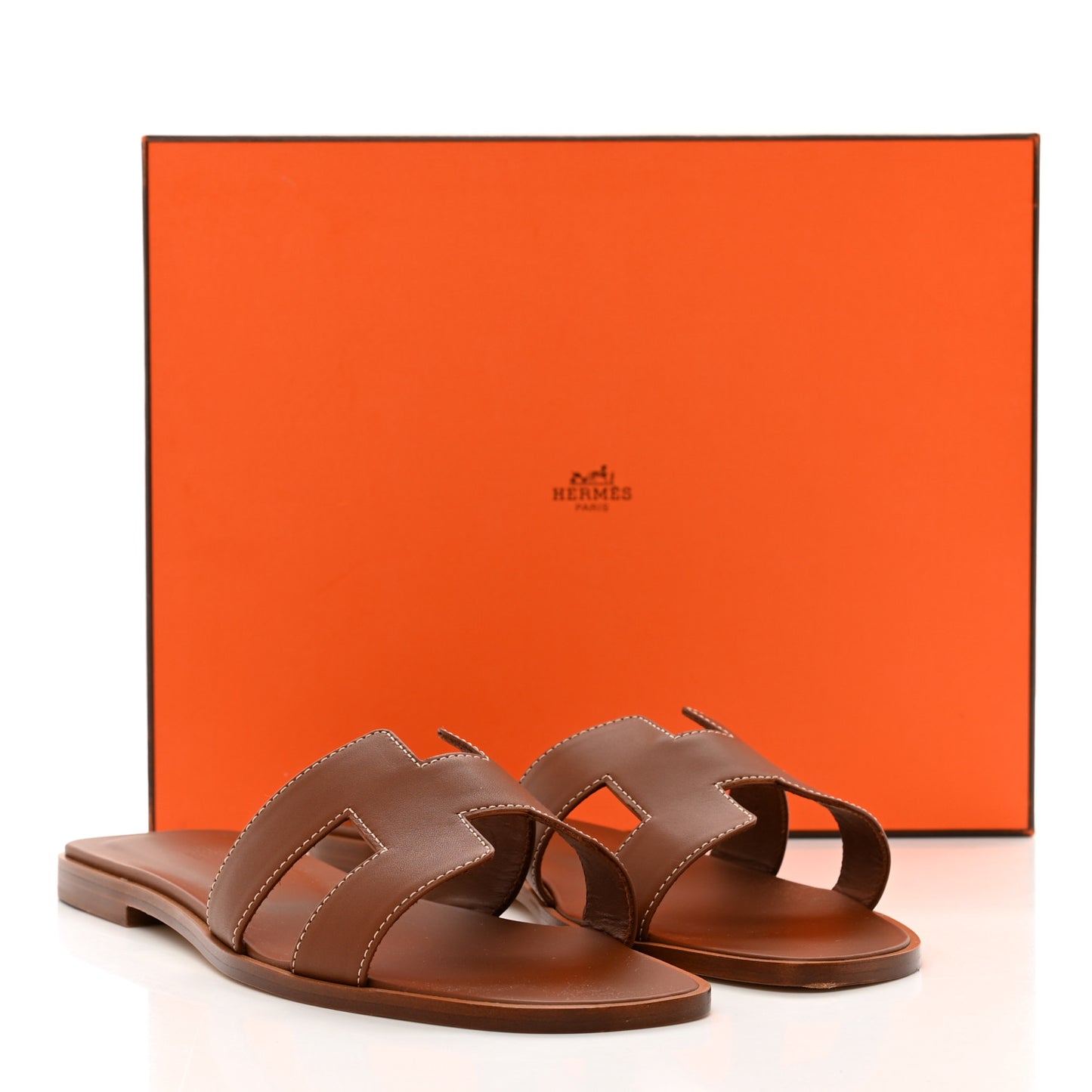 Box Calfskin Oran Sandals 39 Gold