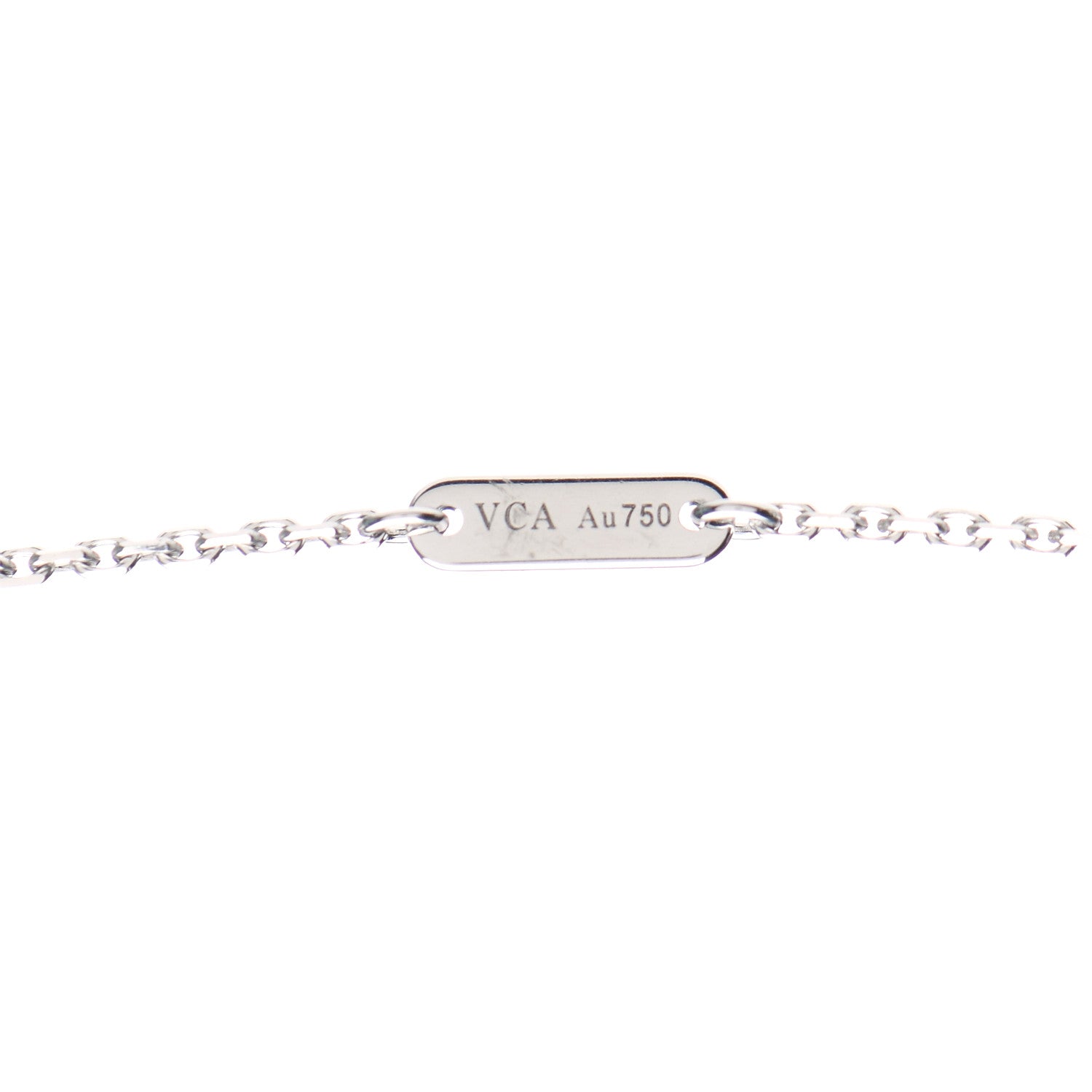Van Cleef & Arpels 18K White Gold Diamond Sweet Alhambra Pendant Necklace 5 of 6