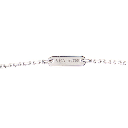 Van Cleef & Arpels 18K White Gold Diamond Sweet Alhambra Pendant Necklace 5 of 6