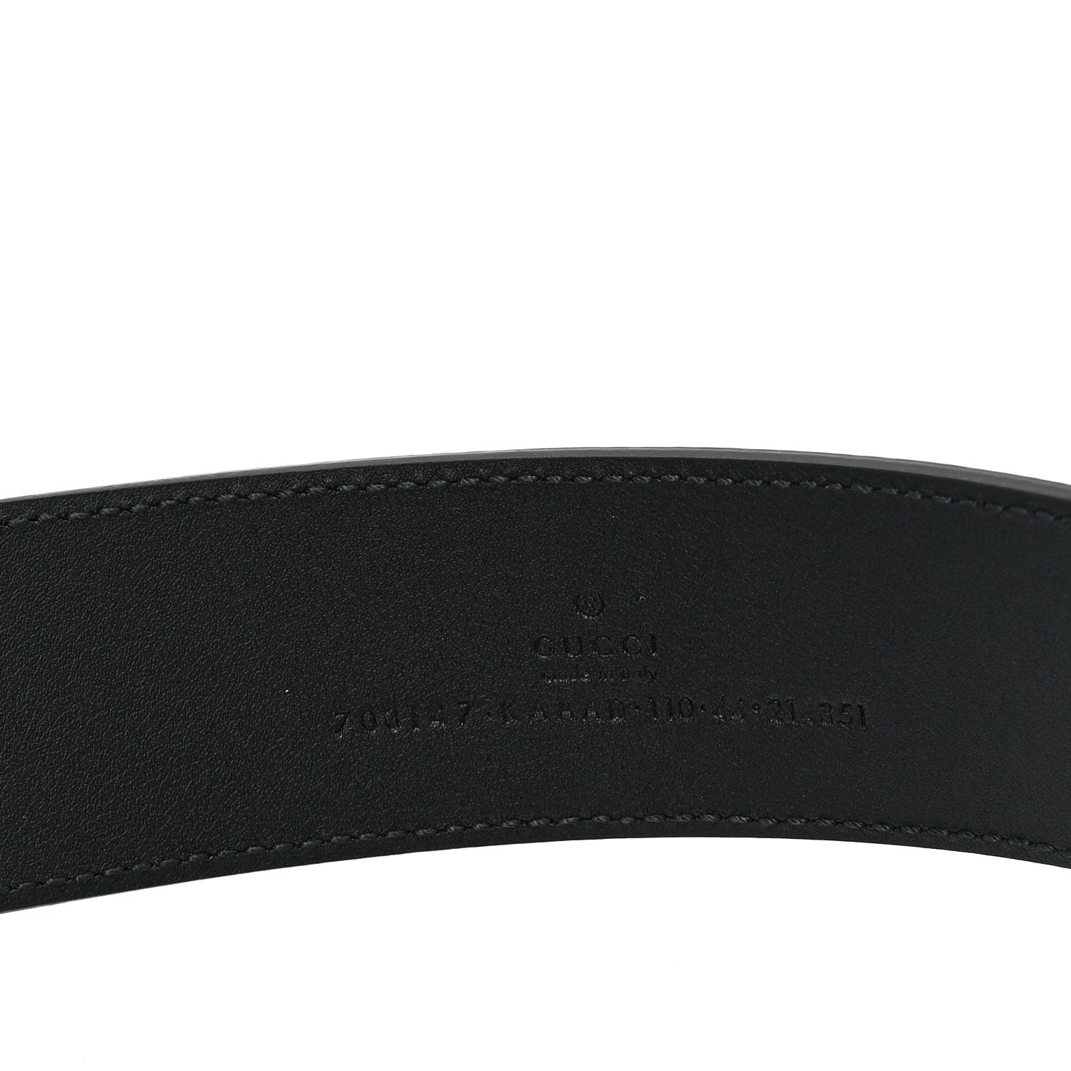 Gucci GG Supreme Monogram Textured Dollar Calfskin Blondie 40mm Belt 110 44 Black 3 of 4