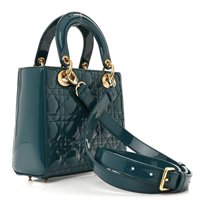 Christian Dior Patent Cannage Small Lady Dior Turquoise 3 of 13